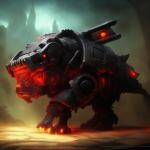 00009-2748935219-robot boar in the style of warhammer 40000, battle, volumetric light, speckle...png