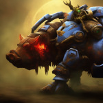 00011-2748935221-robot boar in the style of warhammer 40000, battle, volumetric light, speckle...png