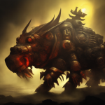 00025-2748935235-robot boar in the style of warhammer 40000, battle, volumetric light, speckle...png