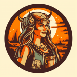 ThomasU_logo_of_a_happy_viking_woman_drinking_beer_692d5769-83dc-43d0-b73b-1cd6be687e10.png