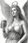 ThomasU_azer_god_freya_drinking_beer_pencil_drawing_5ac8061f-e96c-450a-a6bc-cc18836e4107.png