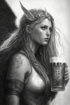 ThomasU_azer_god_freya_drinking_beer_pencil_drawing_582794da-7e46-4975-ba4d-7ca00cb18966.png