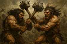 20250613_1228_Prehistoric Warhammer Battle_simple_compose_01jxmd7jmjfsnbgbm2xjyx2mpj.png