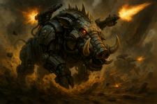 20250613_1230_Warhammer Robot Warthog_simple_compose_01jxmdceejfp5v846vca0nkz4x.png