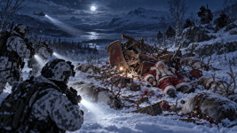 Snöig militär standoff vid tomtens kraschade släde.png Snöig militär standoff vid tomtens kraschade släde.png