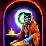 00440-4079395193-painting, an owl sitting. (magemagicianelderly) wearing a read cloak, boris v...png