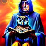 00446-4079395193-painting, an owl sitting. (magemagicianelderly) wearing a read cloak, boris v...png